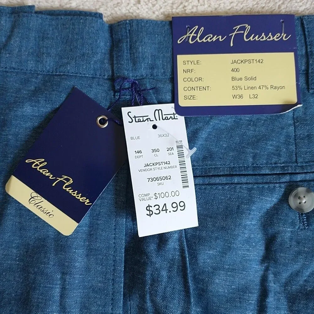 New Alan Flusser Pants Men 36x32/31